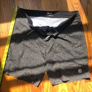 DCK BOARDSHORTS SIZE 30 black speckled